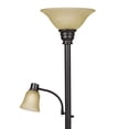 thumbnail image 2 of Catalina Lighting Kerrington 71'' Floor Lamp with Amber Glass Bell Shade Transitional Floor Light Fixture for Living Room, Bedroom or Office, Oil Rubbed Bronze, 2 of 10