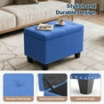 thumbnail image 5 of COCOKUN Storage Ottoman, 25 Inches Ottoman Foot Rest Stool with Hinged Lid, Ottomans with Storage for Living Room, Bedroom, Entryway, 600 lbs Capacity, Blue, 5 of 15