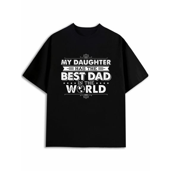 Greenink Best Dad Daughter T-Shirt men graphic t shirts black elegant gifts Regular Fit, Everyday Comfort, Comfortable Casualwear, Urban Style Funny Unisex Shirt Printed tshirts