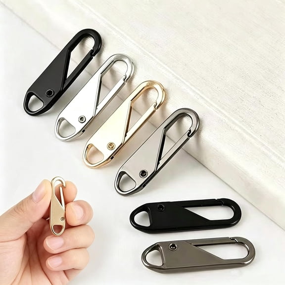 5pcs Replacement Metal Zipper Handle Mend Fixer Zipper Tab Repair for Luggage, Backpacks, Suitcases, Jackets, Purses, Handbags