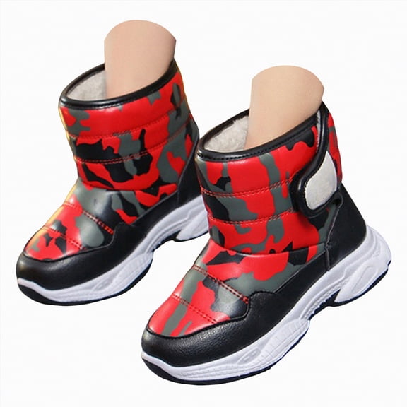 CAICJ98 Boys Girls Snow Boots Water-Resistant Comfy Non-Slip Boots Cold Weather Insulated Outdoor Walking Shoes Warm Winter Boots Boys Girls (Toddler/Little Kid/Big Kid),12.5