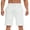 White, variant on WREESH Men's Cotton Sweat Shorts Elastic Waistband - Casual Lounge Outdoor Jogger Workout Running Short Pants