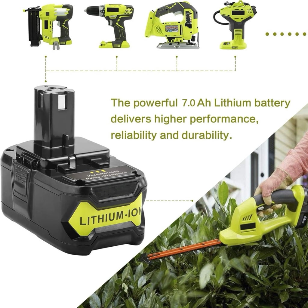 2Pack 8.0Ah P108 battery compatible with Ryobi 18V One Plus battery replace P102 P104 tool