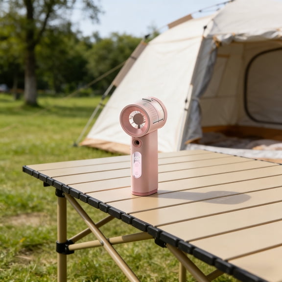 Handheld Misting Fan, 4000mAh Rechargeable Portable Fan with 5 Speeds, 20ml Water Tank, Type-C Charging, Quiet Personal Spray Fan for Travel Outdoor