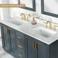 thumbnail image 5 of Ceres 61" Engineered Stone Vanity Top in Grain White with Double White Sinks, 5 of 6