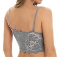 thumbnail image 4 of Fsqjgq Strapless Bras for Women Floral Lace Bandeau Padded Seamless Full Coverage Lightly Lined Wireless Bras Plus Size Comfort T-Shirt Bra Grey Xxl, 4 of 5