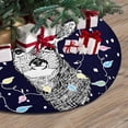 thumbnail image 3 of FMSHPON DeerLights Xmas Christmas Tree Skirt Stand Mat for Holiday Party Decoration Indoor Outdoor 36 inches, 3 of 3