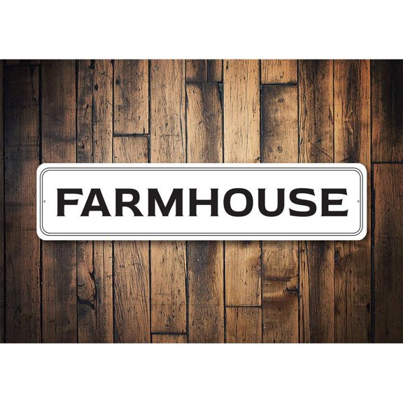 Farmhouse Novelty Sign, Metal Wall Decor - 4x18 inches