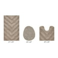 thumbnail image 5 of Better Trends 3 Piece Bathroom Rug Set 100% Cotton Extra Soft Tufted Bath Rug Water Absorbent Non-Slip Bath Mat Machine Washable (Beige) Hugo Collection, 5 of 7