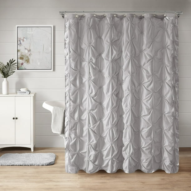 Better Homes and Gardens Pintuck Pearl Shower Curtain and Hook Set