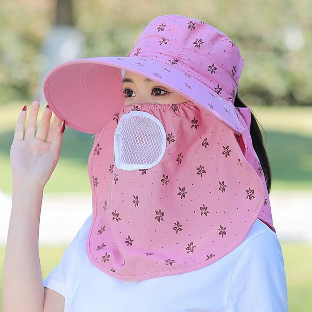 Gorra De Protección Solar Y Cubo Para Mujer , Sombrero De Paja Multifunción