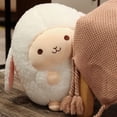 thumbnail image 2 of Almohada de peluche con diseño de oveja, diseño de animales de peluche, tamaño grande, para niños y adultos, color blanco (11.8 pulgadas, mediano), 2 of 5