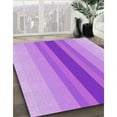thumbnail image 2 of Ahgly Company Indoor Round Patterned Violet Purple Area Rugs, 4' Round, 2 of 6