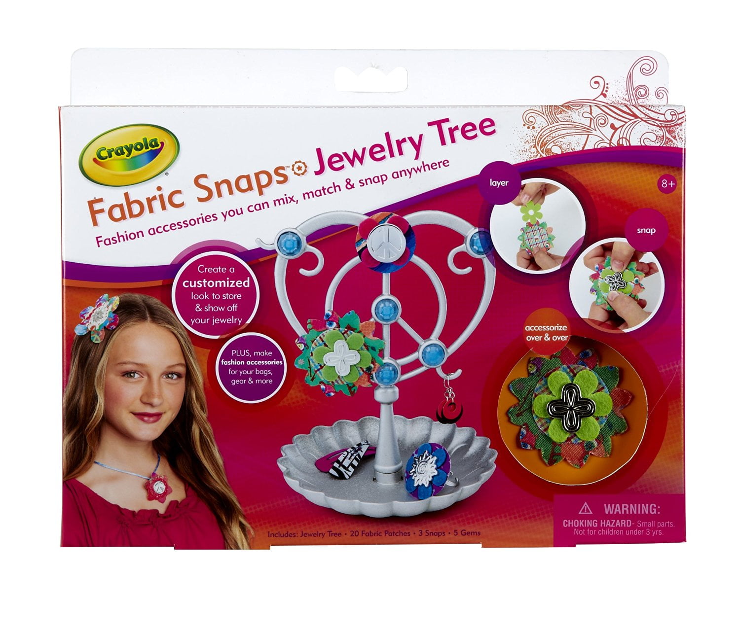 Crayola Fabric Snaps Jewelry Tree