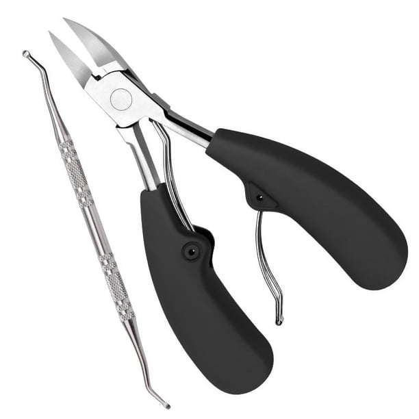 Cortaúñas para podólogos, cortaúñas profesionales para uñas gruesas y encarnadas para hombres y personas mayores, cortaúñas para pedicura, herramienta de aseo con hoja curva súper afilada