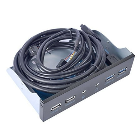 UCEC 5.25 Inch Front Panel USB Hub with 2-Port USB 3.0 & 2-Port USB 2.0 ...