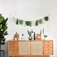 thumbnail image 2 of Woven Wall Hanging Tapestry Boho Chic Home Decor Woven Green Leaf Large Tapestry Wall Art Decor Handmade Feather for Bedroom Living Room Apartment Hanging Decorations, 2 of 5