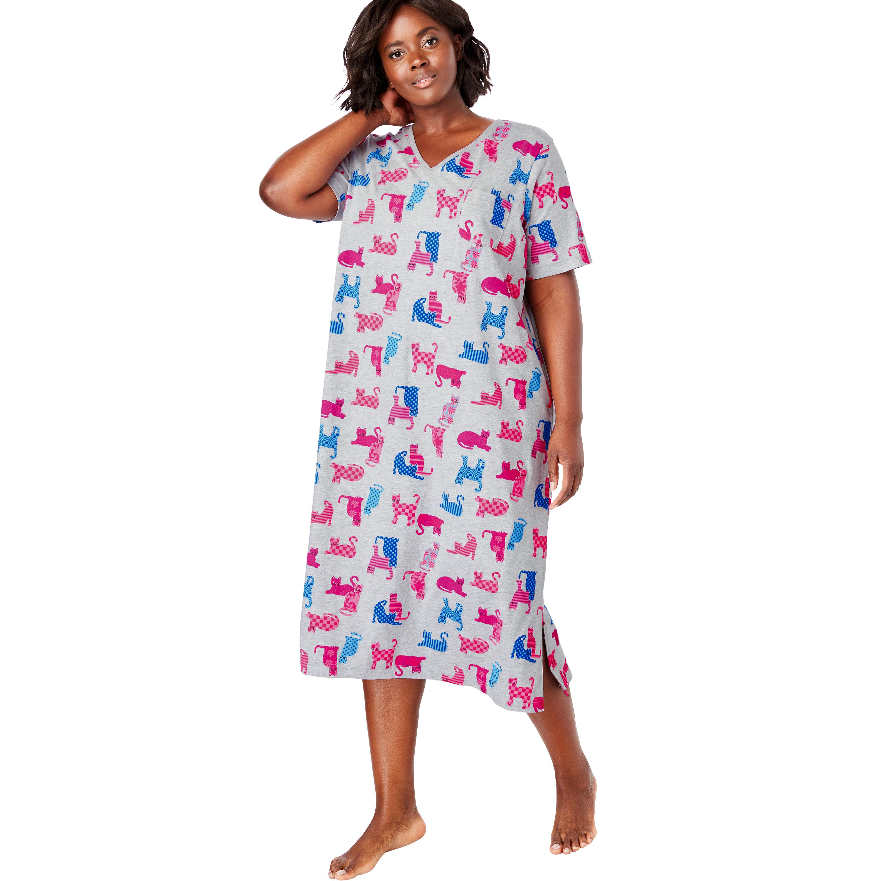 Print Sleepshirt Nightgown 