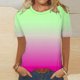 thumbnail image 5 of Camiseta de Manga Corta de Cuello Redondo Impresa Casual de la Moda de las Mujeres, Poliéster Ligero para el Uso Diario, 5 of 8