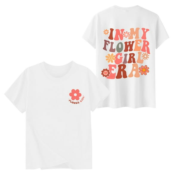 ibiyuan Girls T Shirts Casual Short Sleeve Girls Graphic Tees Size 10-12 Crew Neck Heart Bow Girl Tops 5t Tee Trendy Birthday Girl Summer Clothes,12-13 Years