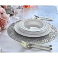 thumbnail image 3 of " OCCASIONS " 40 Pieces Pack / Centerpiece Placemats Washable Easy to Clean PVC Heat-resistand Vinyl Table Mats (Aspen Shiny Silver), 3 of 5