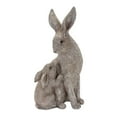 thumbnail image 2 of Melrose Rabbit with Bunny Tabletop Figurines - 11" - White and Brown - Set of 2, 2 of 3
