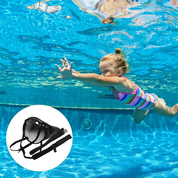 HONMEET Swim Training Kit with Black Neoprene Resistance Band and Accessories for Swimming Exercise and Strength Training