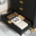 thumbnail image 5 of 5 Drawer Dresser for Bedroom Modern Wood Storage Dresser Organizer with Gold Metal Handles  for Hallway, Entryway, 5 of 6