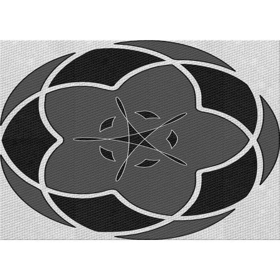 Ahgly Company Machine Washable Indoor Rectangle Transitional Charcoal Black Area Rugs, 8' x 12'