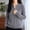 Gray, variant on Womens Cardigan Women's Cable Knit Cardigan Button Down Fringe Hem Long Sleeve Sweater Top
