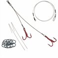 thumbnail image 2 of Bleeding Musky Sucker Rig (175 lb) / Blood Red Hooks Muskie Sucker Harness Quick Strike Rig Terminal Tackle (Red Hooks), 2 of 4
