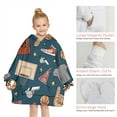 thumbnail image 6 of Blue Basketball Related Items Pattern Blanket Hoodies for Kids 6-13YR Oversize Wearable Blanket Hoodies for Boys Girls Teens, 6 of 7