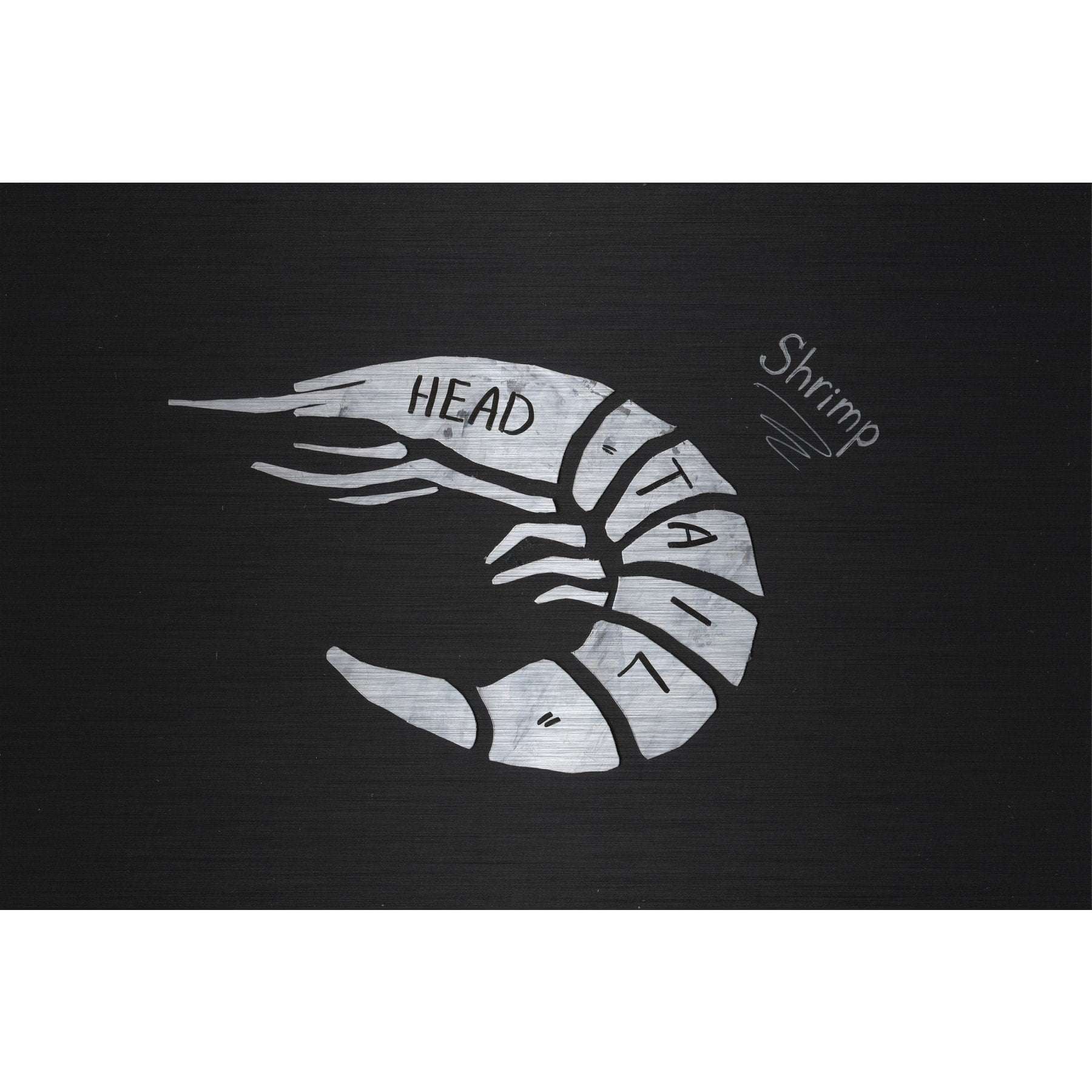 "Shrimp Formation" Painting Print on Brushed Aluminum