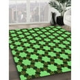 thumbnail image 3 of Ahgly Company Machine Washable Indoor Round Transitional Dark Forest Green Area Rugs, 5' Round, 3 of 7