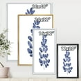 thumbnail image 4 of Designart 'Navy Blue Eucalyptus On White' Traditional Framed Canvas Wall Art Print, 4 of 5