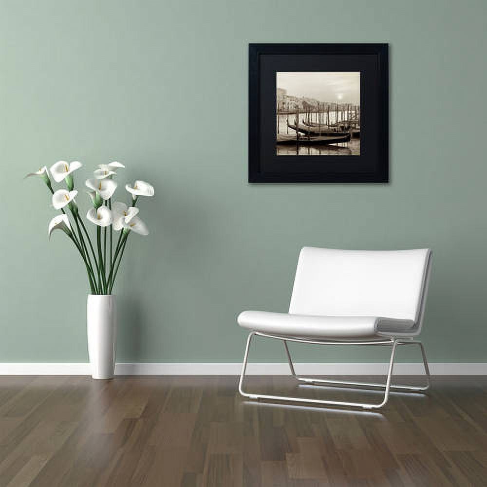 Trademark Fine Art "Venezia 11" Canvas Art by Alan Blaustein, Black Matte, Black Frame