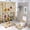Coloryushi, variant on Exotic Fruit Collage Travelogue Shower Curtain Set Modern Bathroom Decor Mats 4pcs Fabric Bathroom Curtain Slip Floor Rug Toilet Lid