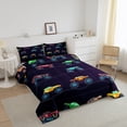 thumbnail image 3 of Erosebridal Comforter Full Size Truck Bedding Set Colorful Trucks Comforter Set Bed Bedding Sets Truck Bedroom Deocr,Cartoon Cars Quilt Set 2 Pillow Cases Navy Blue, 3 of 7