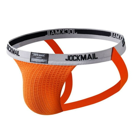 

RPVATI Men Sexy Jockstrap G-String Underwear Pouch Soft Lingerie Briefs Letter Breathable Thong