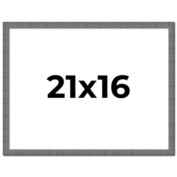 21x16 Frame Slate Blue Distressed Rustic Solid Wood Picture Frame | 0.75 Inch Moulding Width |