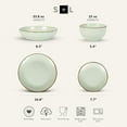 thumbnail image 2 of Stone Lain Brasa Modern Stoneware 16 Piece Dinnerware Set, Service for 4, Light Green, 2 of 8