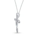 thumbnail image 2 of AFFY White Cubic Zirconia Infinity Cross Pendant Necklace in 14k White Gold Over Sterling Silver, 2 of 4