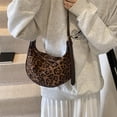 thumbnail image 4 of Women Shoulder Bag Korean Styles Dumplings Bag PU Messengers Bag Leopards Print Crossbody Bag for Autumn Winter, 4 of 20