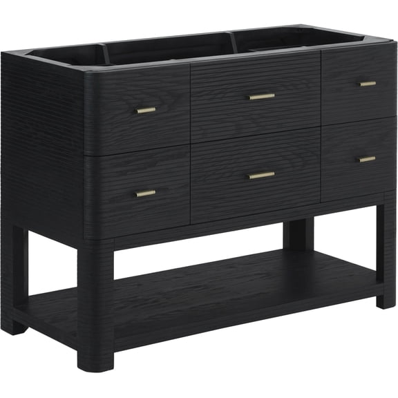 James Martin Vanities D704-V48 Lucian 48" Single Free Standing Vanity Cabinet - Carbon Oak