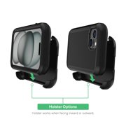 onn Rugged Phone Case with Holster for iPhone 17e / iPhone 16e / iPhone 15 / iPhone 14 / iPhone 13 - Black