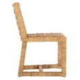 thumbnail image 6 of SAFAVIEH Couture Jermaine Coastal Rattan Solid Dining Side Chair, Natural (Set of 2), 6 of 13