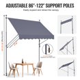 thumbnail image 4 of LINJH 98x47" Patio Awning Retractable Awning Sunshade Shelter with Crank Handle, 4 of 12