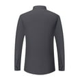 thumbnail image 5 of Penkiiy Men's Slim Fit Business Dress Shirts Wrinkle Free Long Sleeve Button Up Shirts Solid Formal Dress Shirt Gray Clearance, 5 of 6