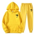 thumbnail image 6 of ibiyuan Mens Track Suit Jacket Matching Outfits Casual Long Sleeve Hoodie and Sweatpants Set Jogging Athletic Suits Tracksuits Sportwear Set,Yellow, 6 of 6