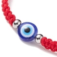 thumbnail image 4 of 25 pc Resin Evil Eye Bead Bracelet Red Adjustable Bracelet for Kid Blue Inner Diameter: 2-3/8~3-1/2 inch(6~8.75cm), 4 of 6